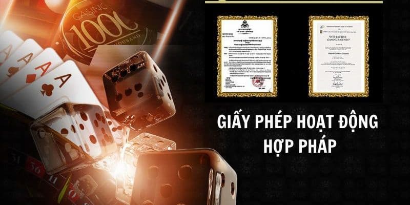 Giấy phép kinh doanh hợp pháp là yếu tố quan trọng để chọn nhà cái uy tín
